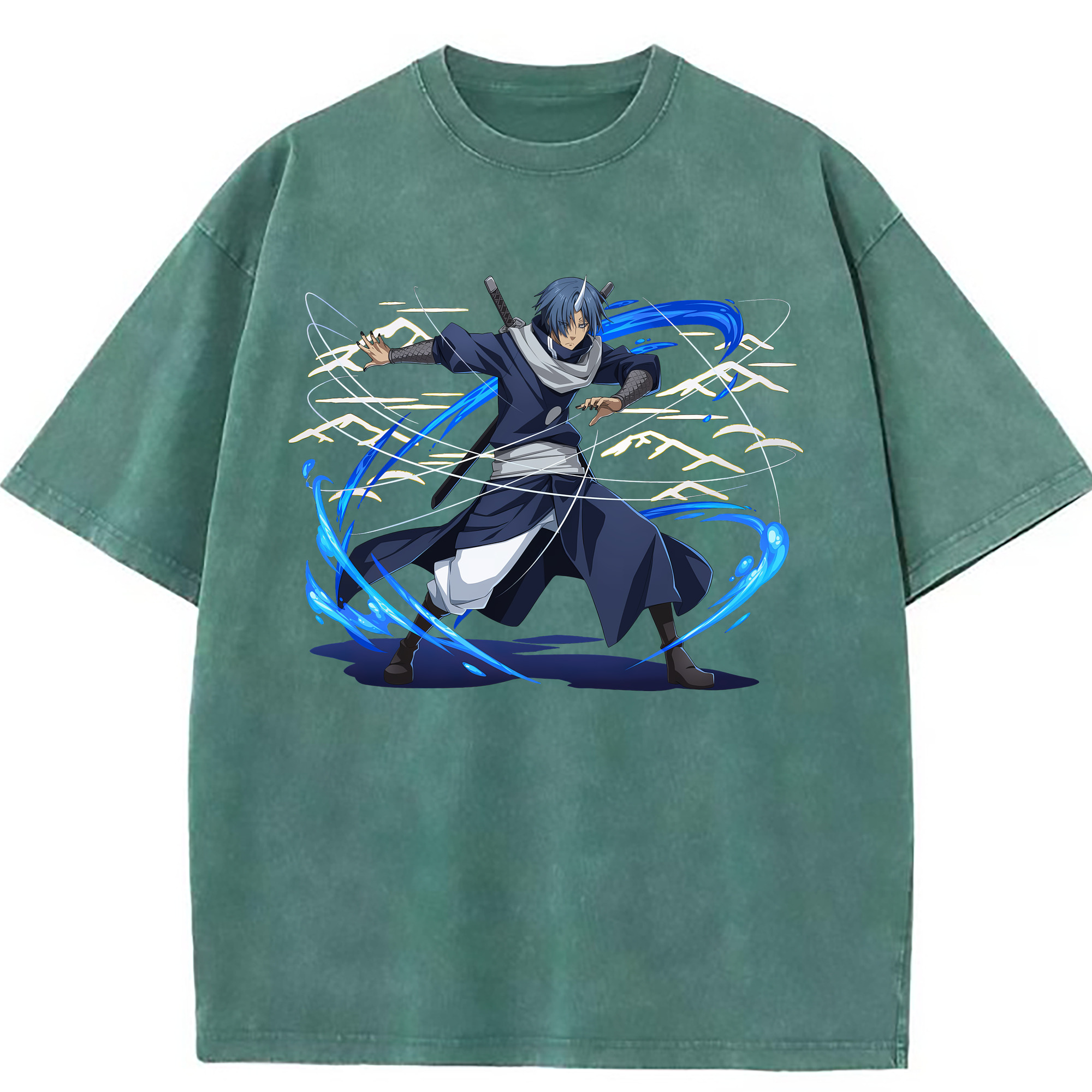 （画像用） 転スラ Regarding Reincarnated to Slime 綿100% ヴィンテージ風 半袖Tシャツ（フロントプリント）